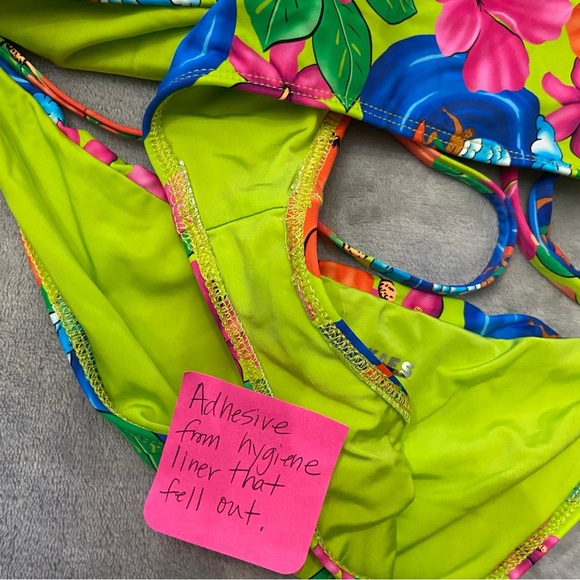 Frankie's Bikinis Floral One Piece Swimsuit - Pink and Blue - Picture 13 of 13